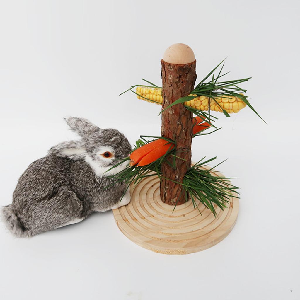 Wooden Feeder Vertical Pet Hay Rack Rabbit Chinchilla Small Animal Supplies