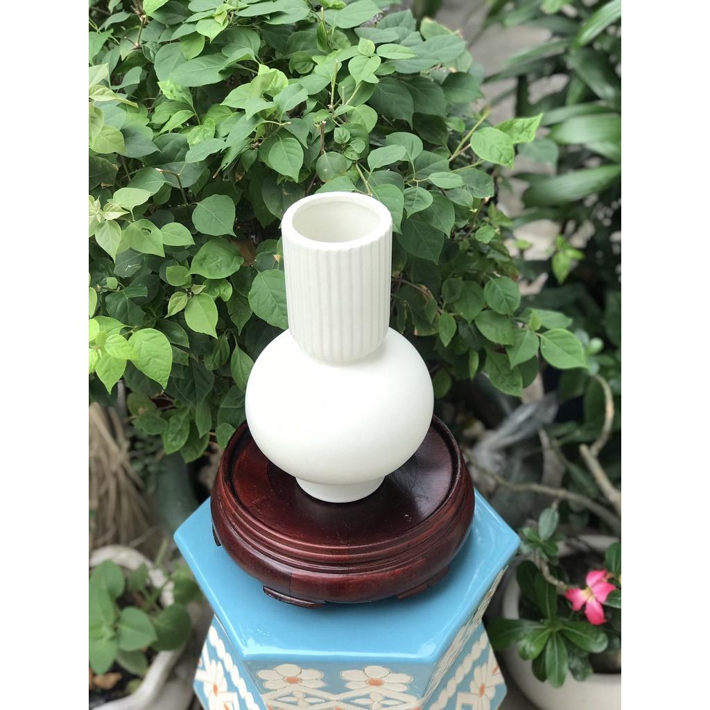 BÌNH HOA GỐM SỨ XUẤT KHẨU TRANG TRÍ DECOR BÌNH CẤM HOA XK10