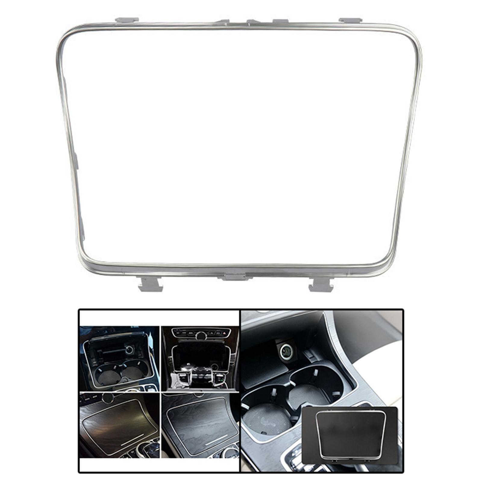 Console Cup Holder Strip Trim Frame Ashtray Trim Ring Stickers Fits for Mercedes C Class W205 GLC Class W205 2015-20 Moulding Trim Plating