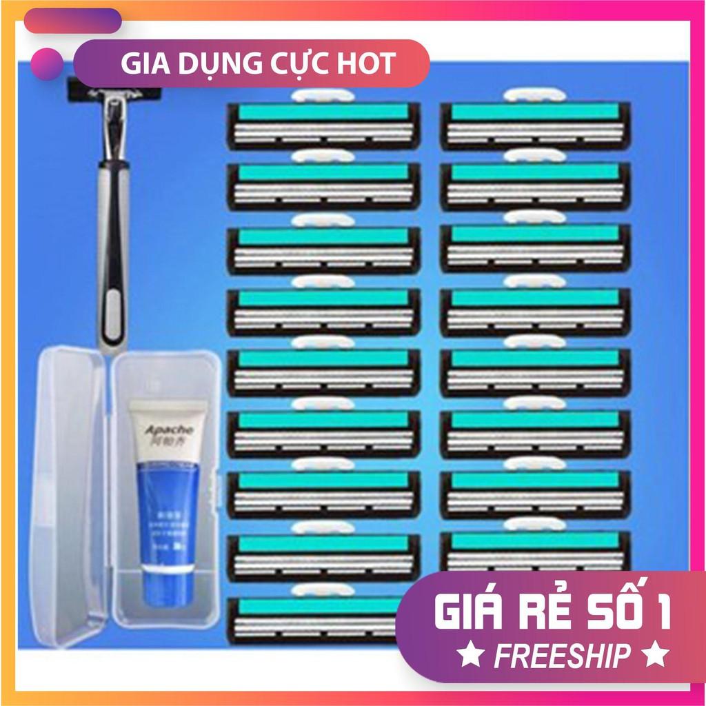 Combo Dao Cạo Râu Và Lưỡi Kép Giá Rẻ Cho Nam Giới ( 36 Lưỡi Dao Kép + 1 Bàn Cạo) Tặng 1 tuýt kem tạo bọt