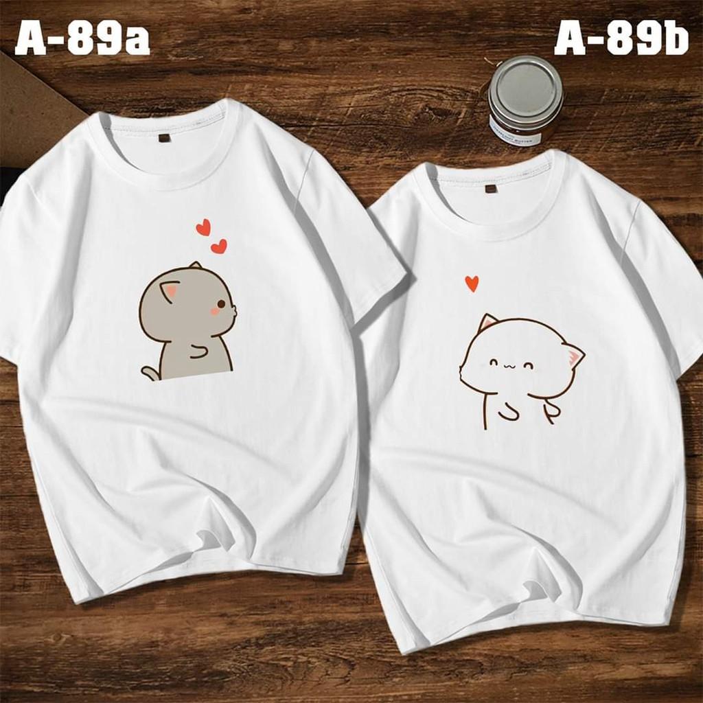 Áo đôi hình mèo trái tim