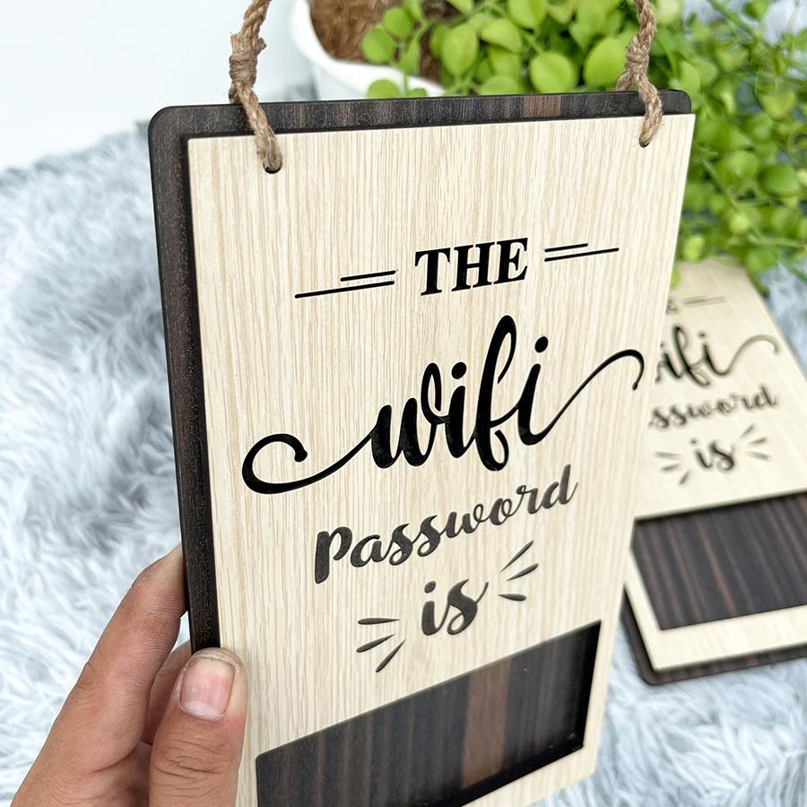 Bảng điền thông tin wifi mật khẩu cho khách sử dụng trang trí decor đẹp cho quán coffee, trà sữa, nhà hàng, khách sạn