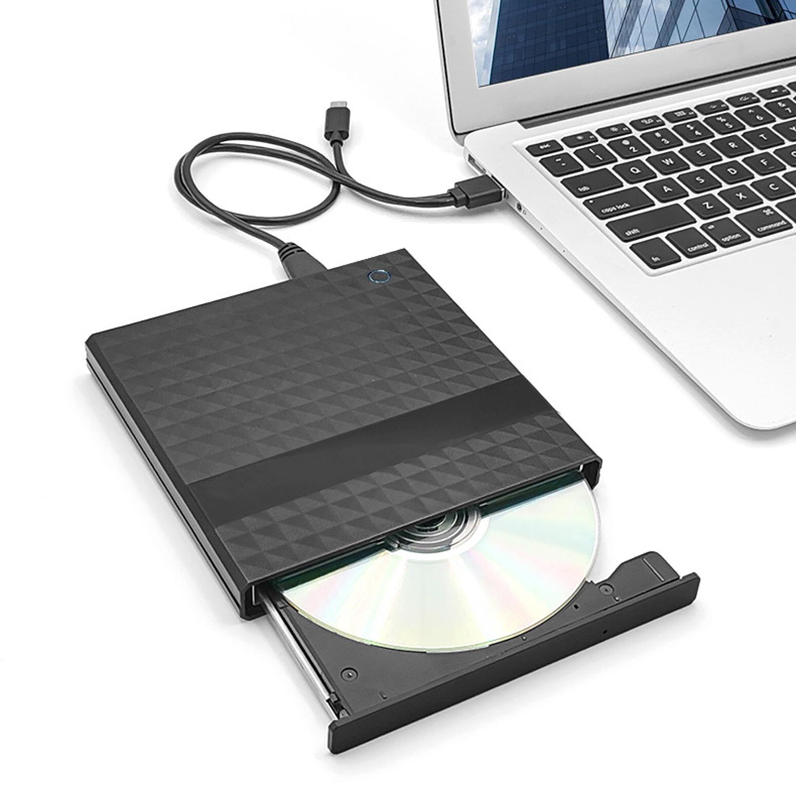 Portable USB 3.0 External DVD Drive Optical Drive Recorder DVD-RW for Laptops Desktop PC, Universal Wide Support