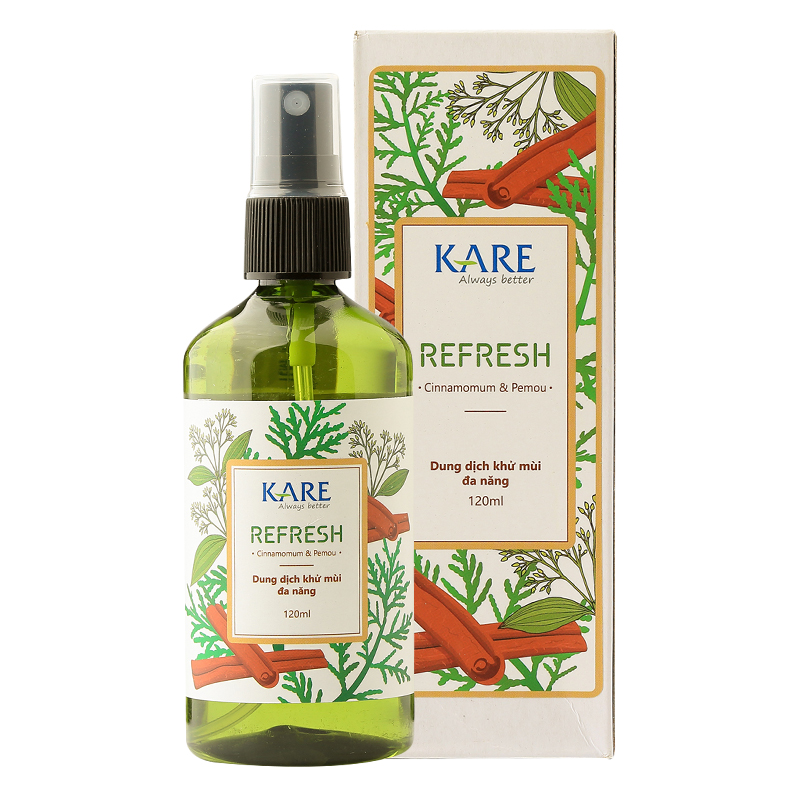 Dung Dịch Khử Mùi Kare Refresh (Cinnamon &amp; Pemou) - 120ml