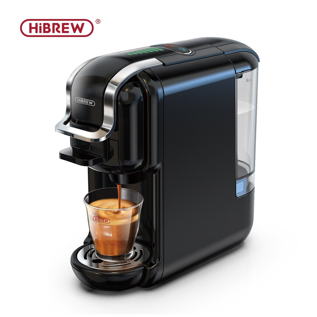 Máy pha cà phê HiBREW H2B phiên bản 5 in 1 đa năng, mini pha cafe espresso, viên nén nespresso, nescafe dolcegusto, Kcup hoặc túi ESE POD gia đình, hàng chính hãng