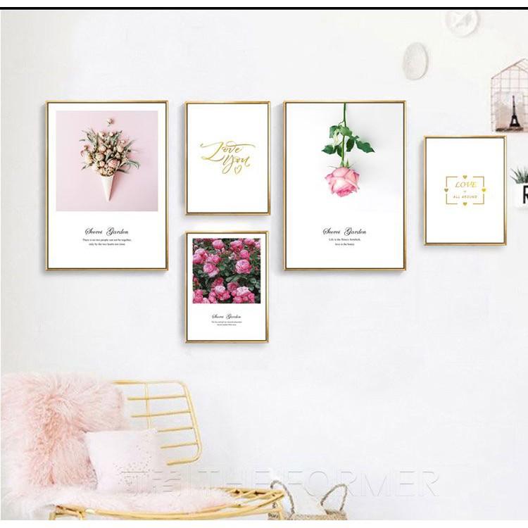Tổng hợp những mẫu tranh bộ canvas cute, kèm khung + đinh treo