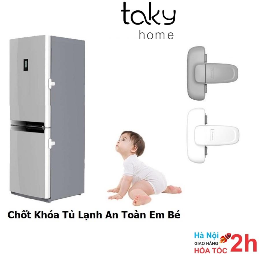 Khóa Chốt Cánh Cửa Tủ Lạnh Nhỏ Gọn, Chốt Cánh Tủ Lạnh Giữ An Toàn, Chắc Chắn Bảo Vệ Cho Em Bé, Tiện Dụng Cho Mẹ. TakyHome 3105