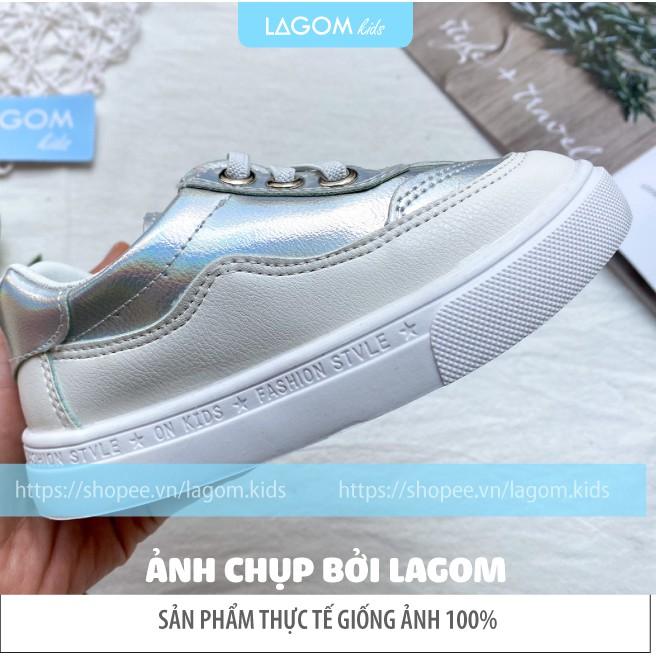 Giày Sneaker Bé Gái | Giày Thể Thao Trẻ Em Gái Da Bóng - Mềm - Êm | 1-3-5 Tuổi  GS008