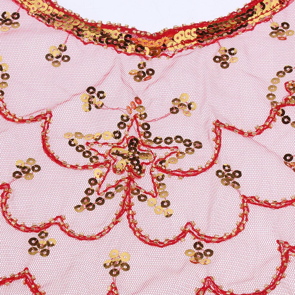 2x Lady Belly Dance Beaded Sequins Face Halloween Costume Accessory