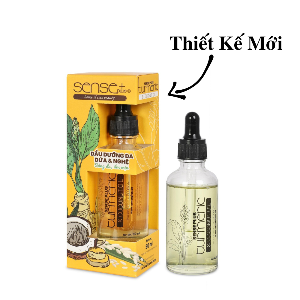 Dầu Dừa Dưỡng Da Turmeric Sense+