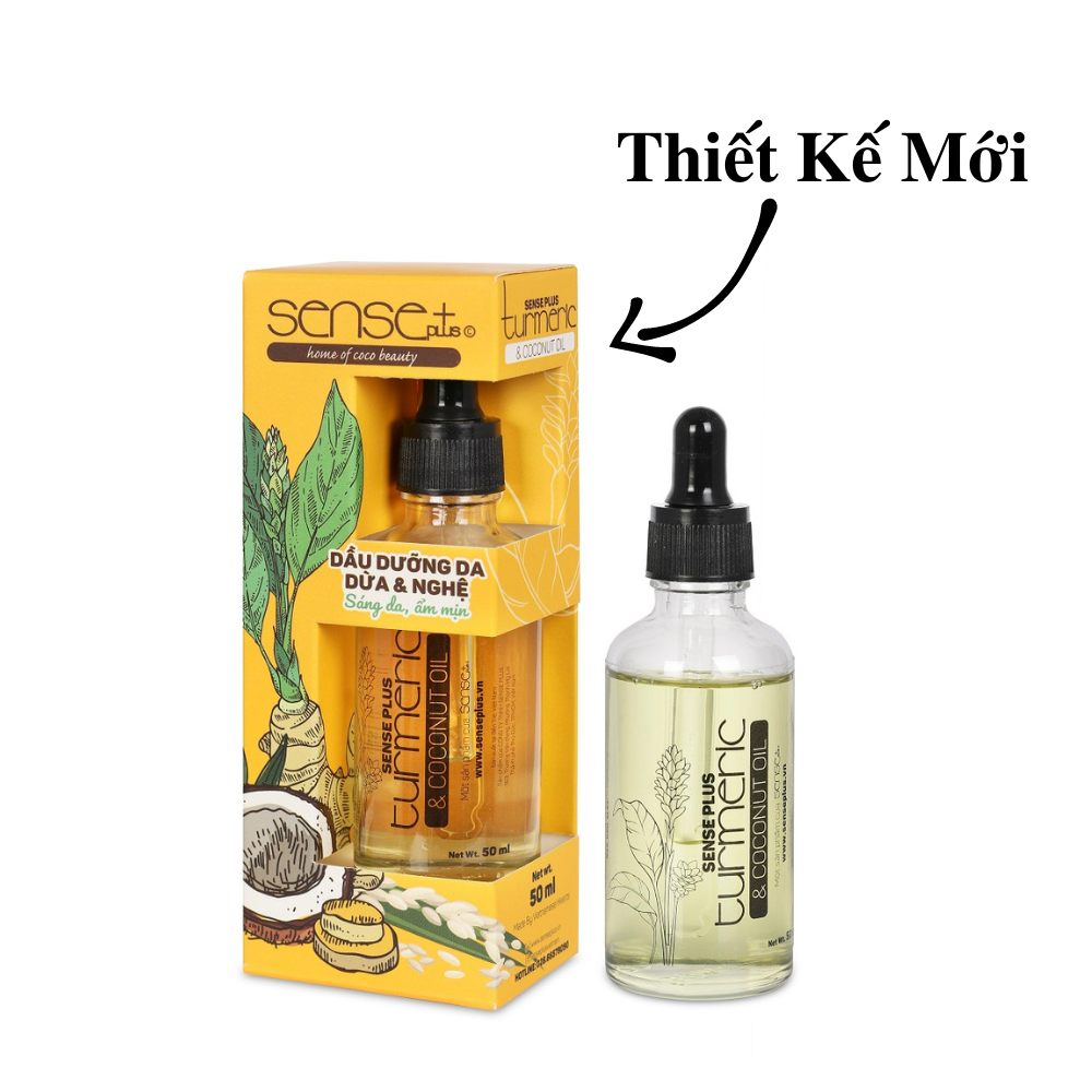 Dầu Dừa Dưỡng Da Turmeric Sense+ (50ml)