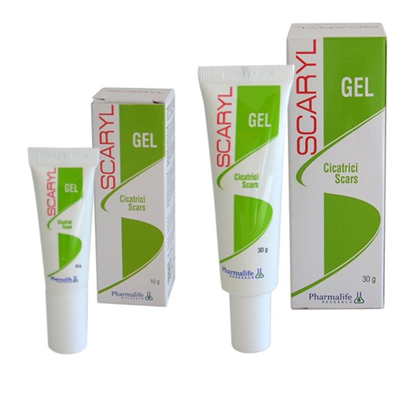 Gel làm mờ sẹo Pharmalife Scaryl Gel Cicatrici 10g - Sẹo lòi, sẹo lõm, sẹo thâm lâu năm + Tặng 1 mặt nạ Dermal bất kỳ