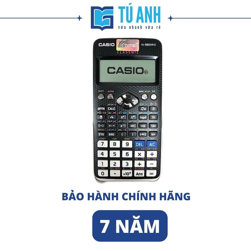 - Máy Tính Casio FX 580VN X + Bút Gel Xanh Bitex G04 0.5mm Mực Xanh