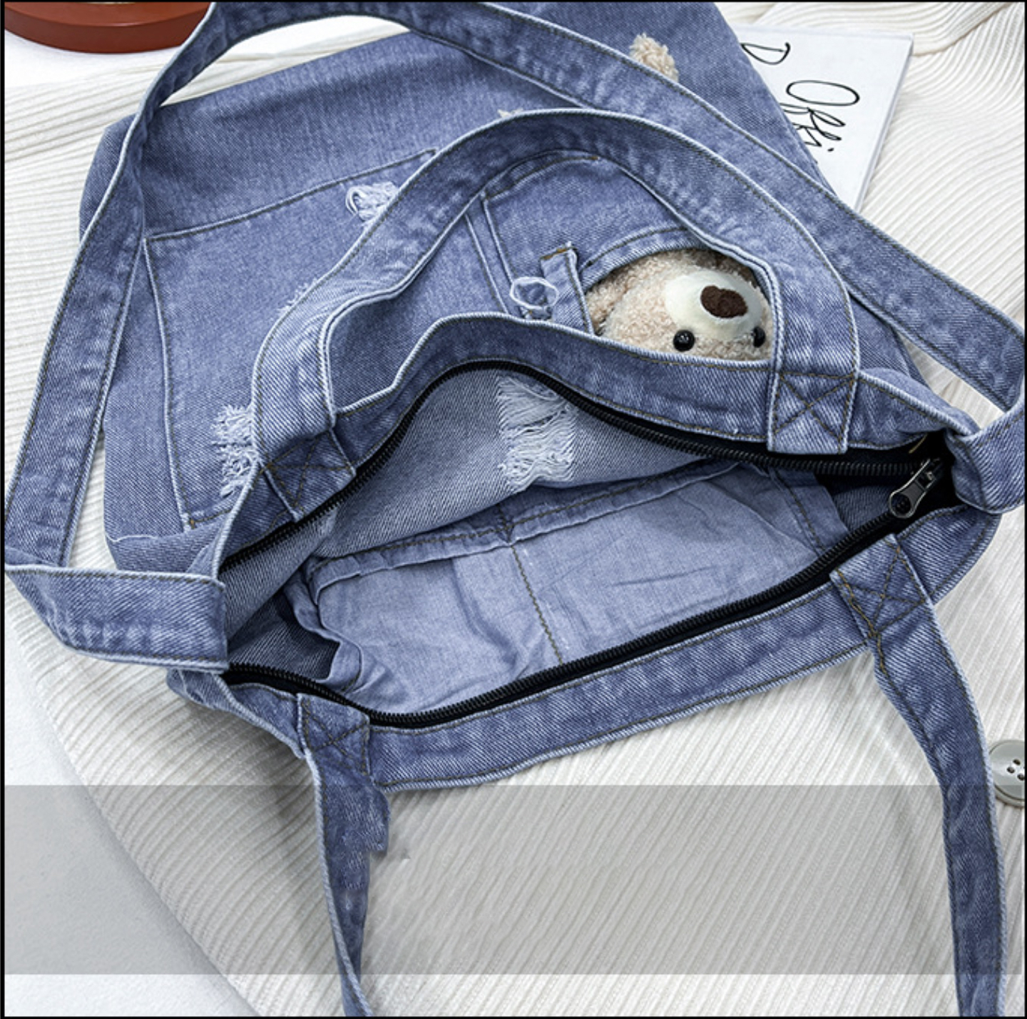 Túi xách túi đeo chéo nữ túi thời trang nữ jeans hot trend cute gấu bông đáng yêu đi học đi chơi đi du lịch