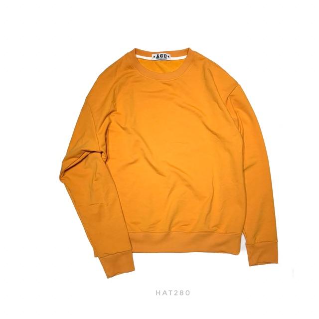 Áo nỉ cotton chui đầu, không mũ/ sweater trơn