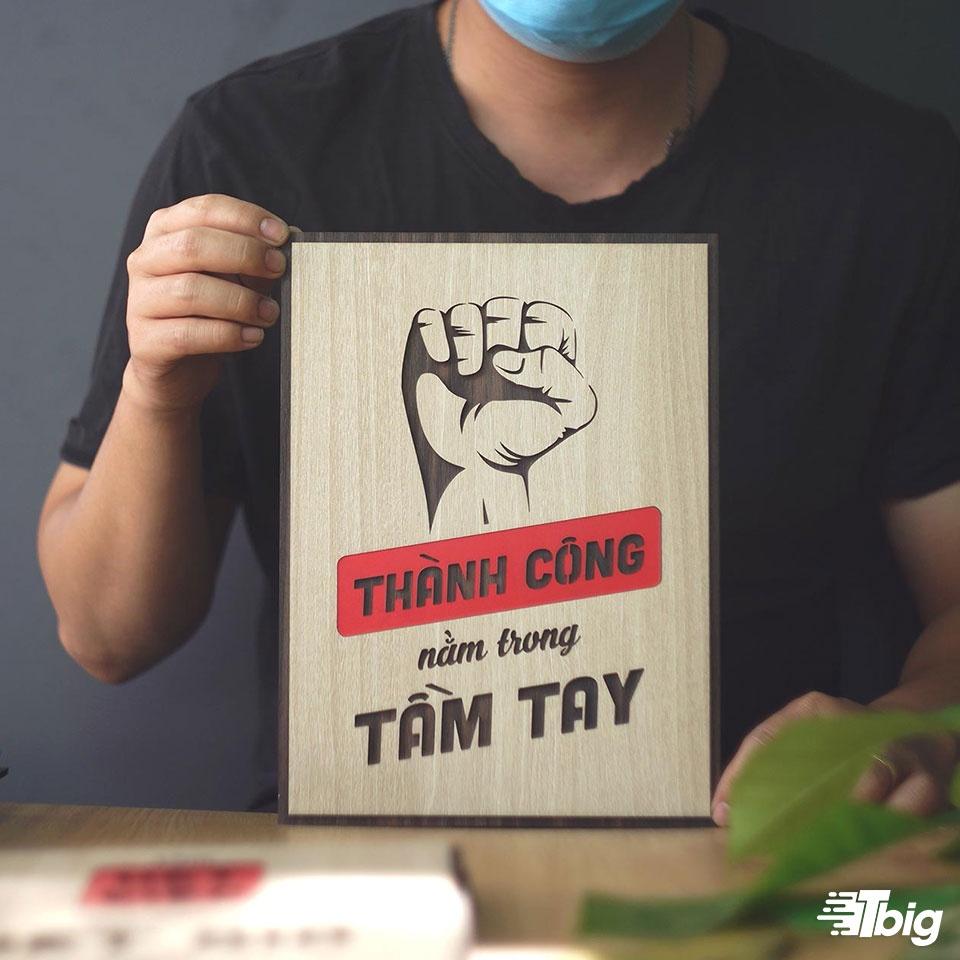 Tranh động lực TBIG129:Thành công nằm trong tầm tay 40x55cm