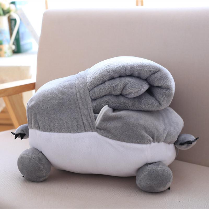 30Cm Totoro Gối Nhung Đa Chức Năng 3 Trong 1 Ném Gối Totoro Tay Ấm Gối Đệm Với Chăn Trẻ Em Bé cô Gái Đồ Chơi Mềm Mại