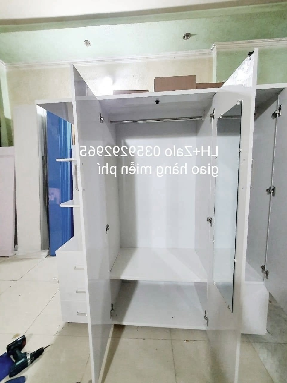 Tủ nhựa đài Loan 3 cánh 1 kệ