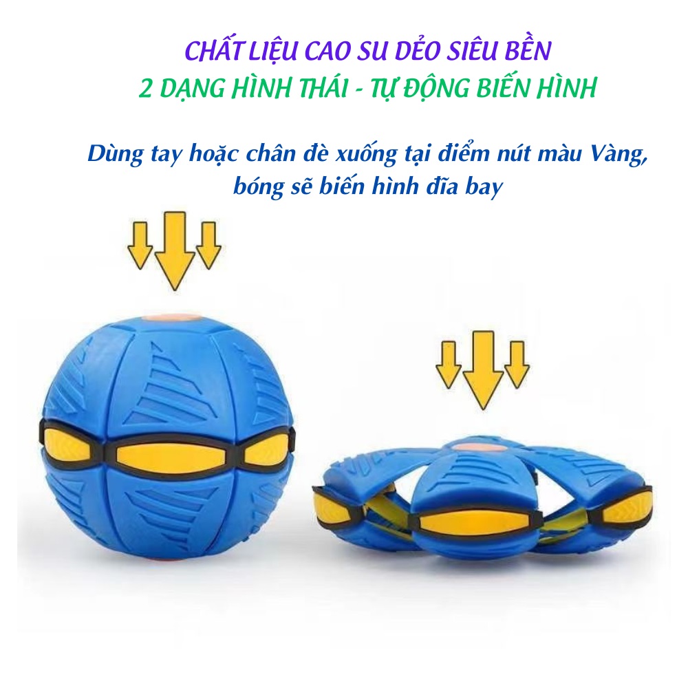 Đồ chơi bóng ma thuật biến hình thành đĩa bay có đèn led đồ chơi cho bé vận động, quà tặng sinh nhật cho bé
