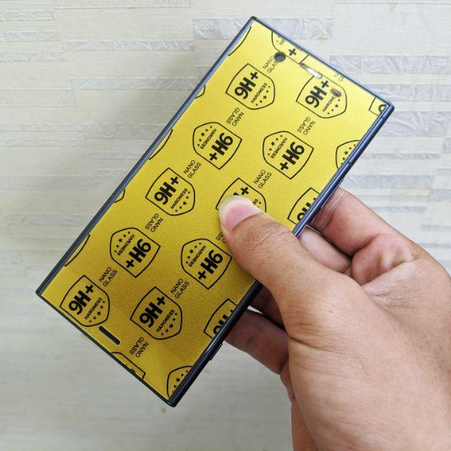 Dán cường lực dẻo nano 9H+ mặt trước và sau cho Sony XZ1