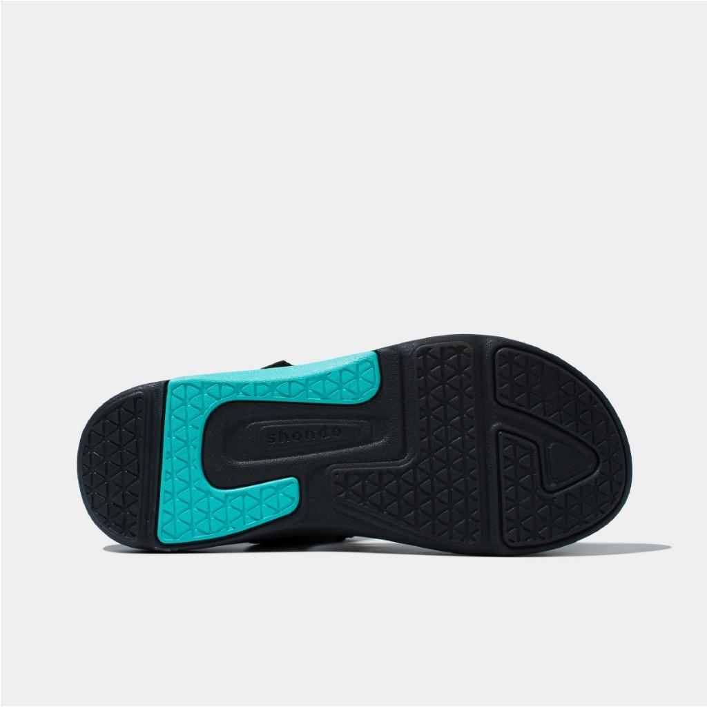 Giày Sandals Nam Nữ Shondo F7 Racing Đen Xanh Mint F7R1313