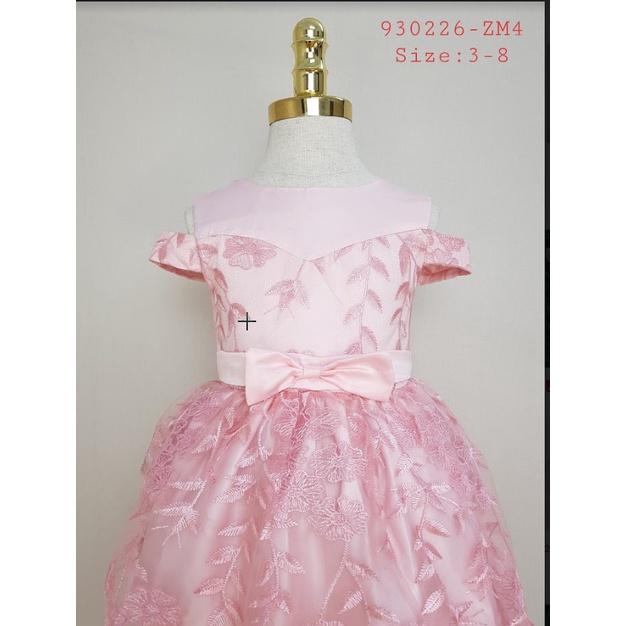 Váy đầm công chúa bé gái ren, hở vai, nơ bụng DBG067 - DBG068