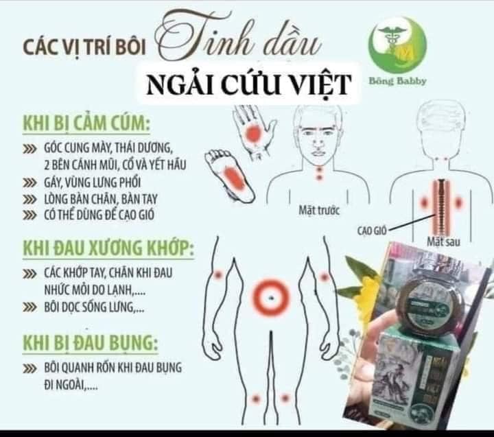 Xoa bóp Ngải cứu việt - Hỗ trợ Giảm đau cơ xương khớp, bong gân, thoái hóa,gai cột sống...