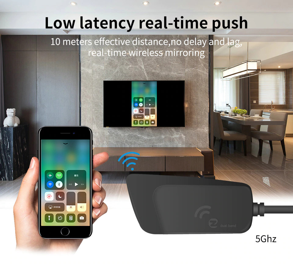 Thiết Bị HDMI Không Dây Kết Nối Điện Thoại Với TIVI FULL HD 4K K6 AZONE