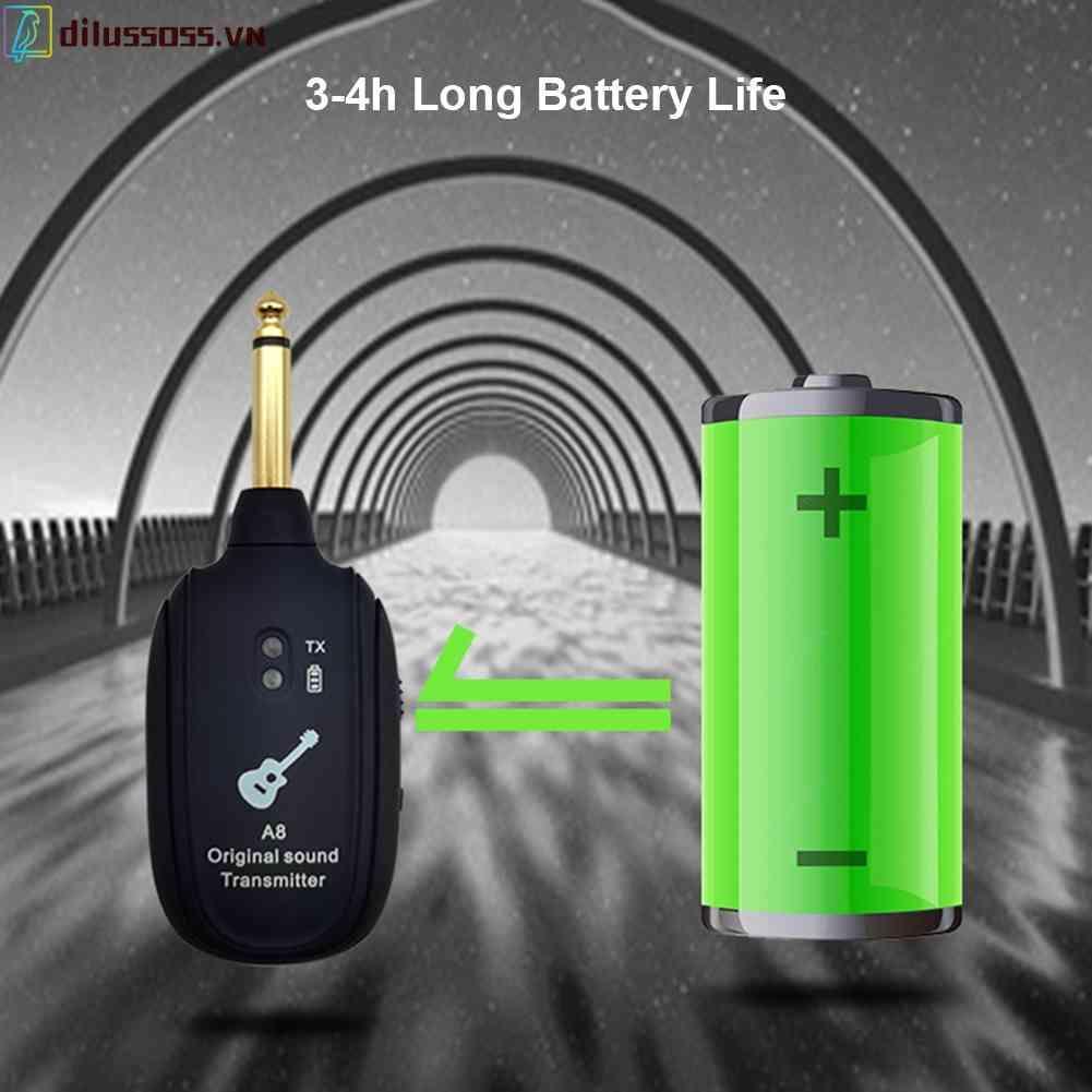 Bộ Nhận Tín Hiệu Âm Thanh Không Dây A8 UHF Cho Đàn Guitar Điện