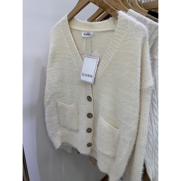 Áo khoác cardigan len chất mịn ảnh cận chất