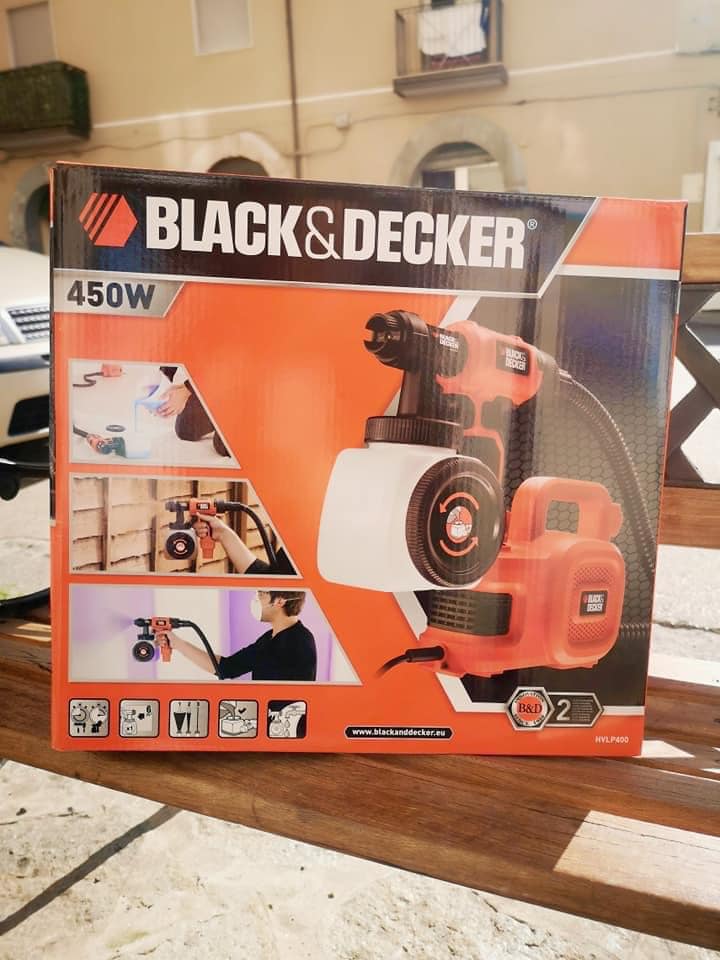 Máy phun sơn dùng điện 450w 1200ml BLACK & DECKER HVLP400-B1- Hàng chính hãng