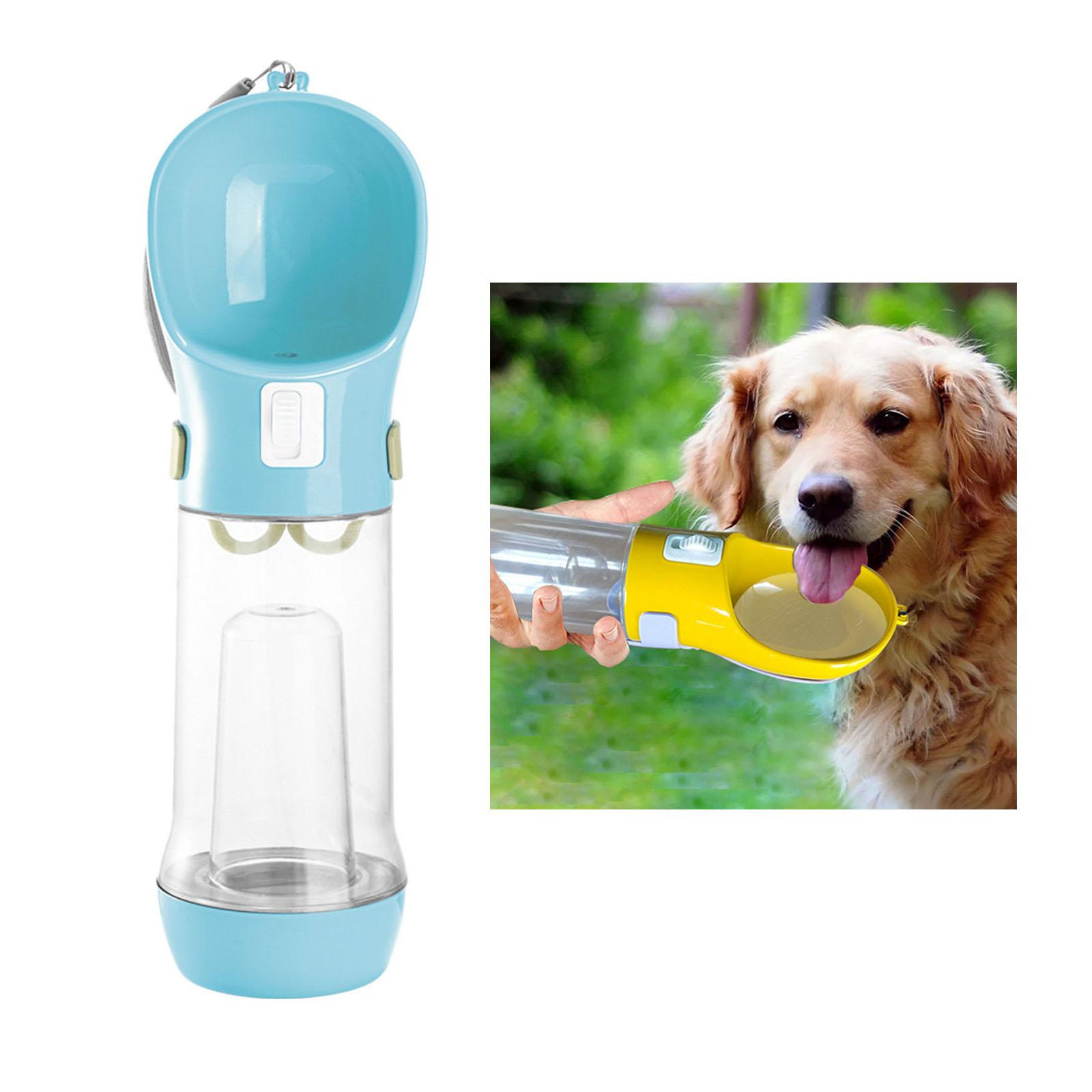 10oz Dog Travel Water Bottle Dog Travel Water Bottle with Food Container for Outdoor Hiking