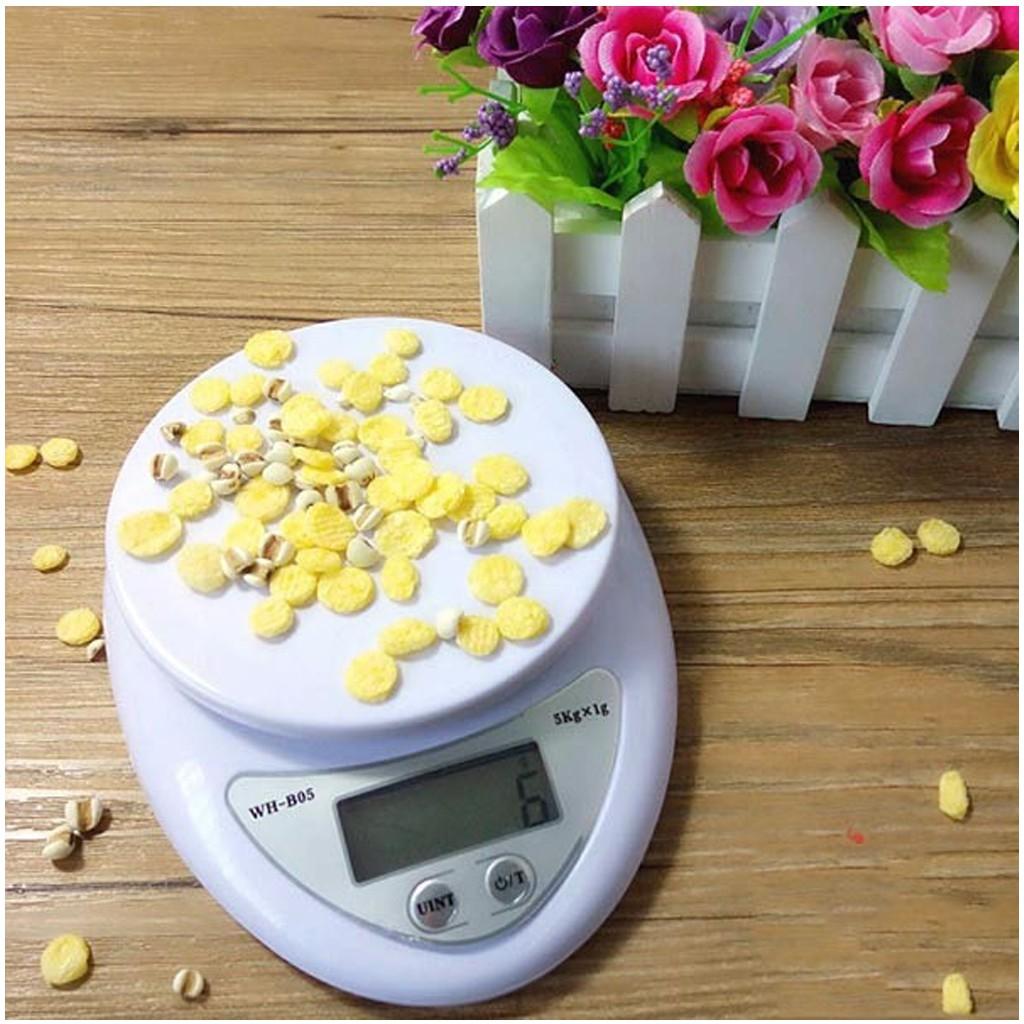 Cân Điện Tử Mini, Cân Thực Phẩm Nhà Bếp Electronic Kitchen Scale 5Kg Cao Cấp