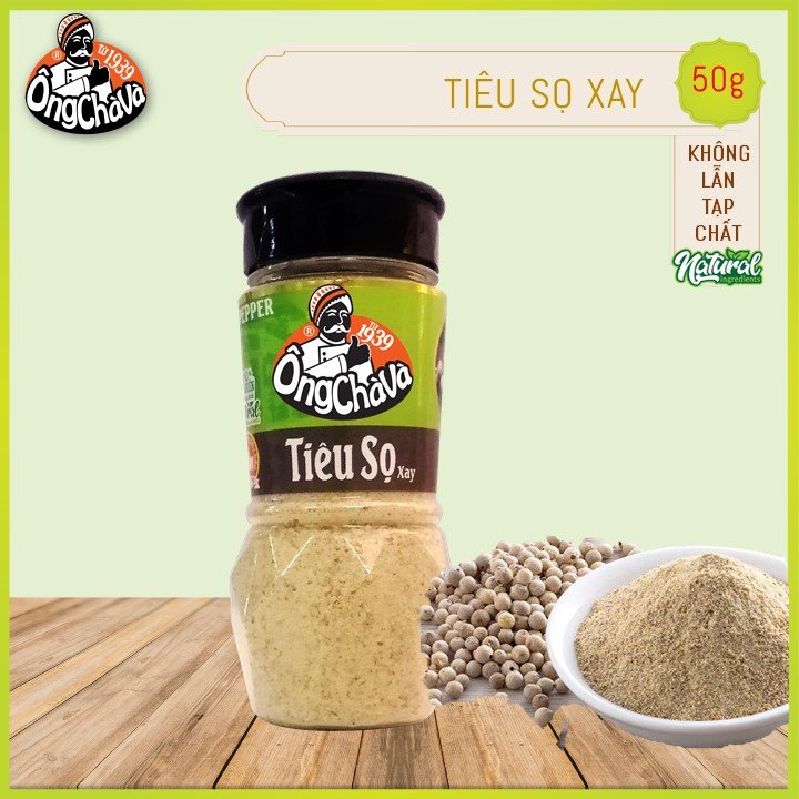 Tiêu Sọ Xay Ông Chà Và 50g (Ground White Pepper)