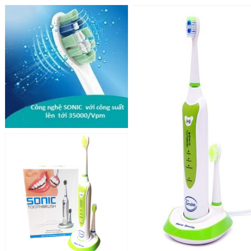 Bộ Bàn Chải Đánh Răng Điện New Smile Sonic MAF8101-XL