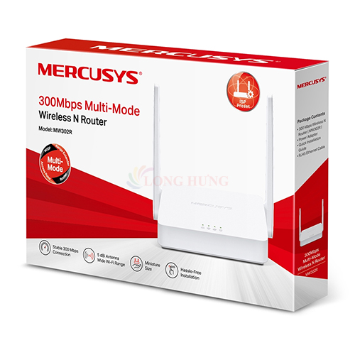 Thiết bị định tuyến mạng không dây Mercusys Router dành cho Wifi 4 300Mbps Multi-Mode Wireless N MW302R - Hàng chính hãng
