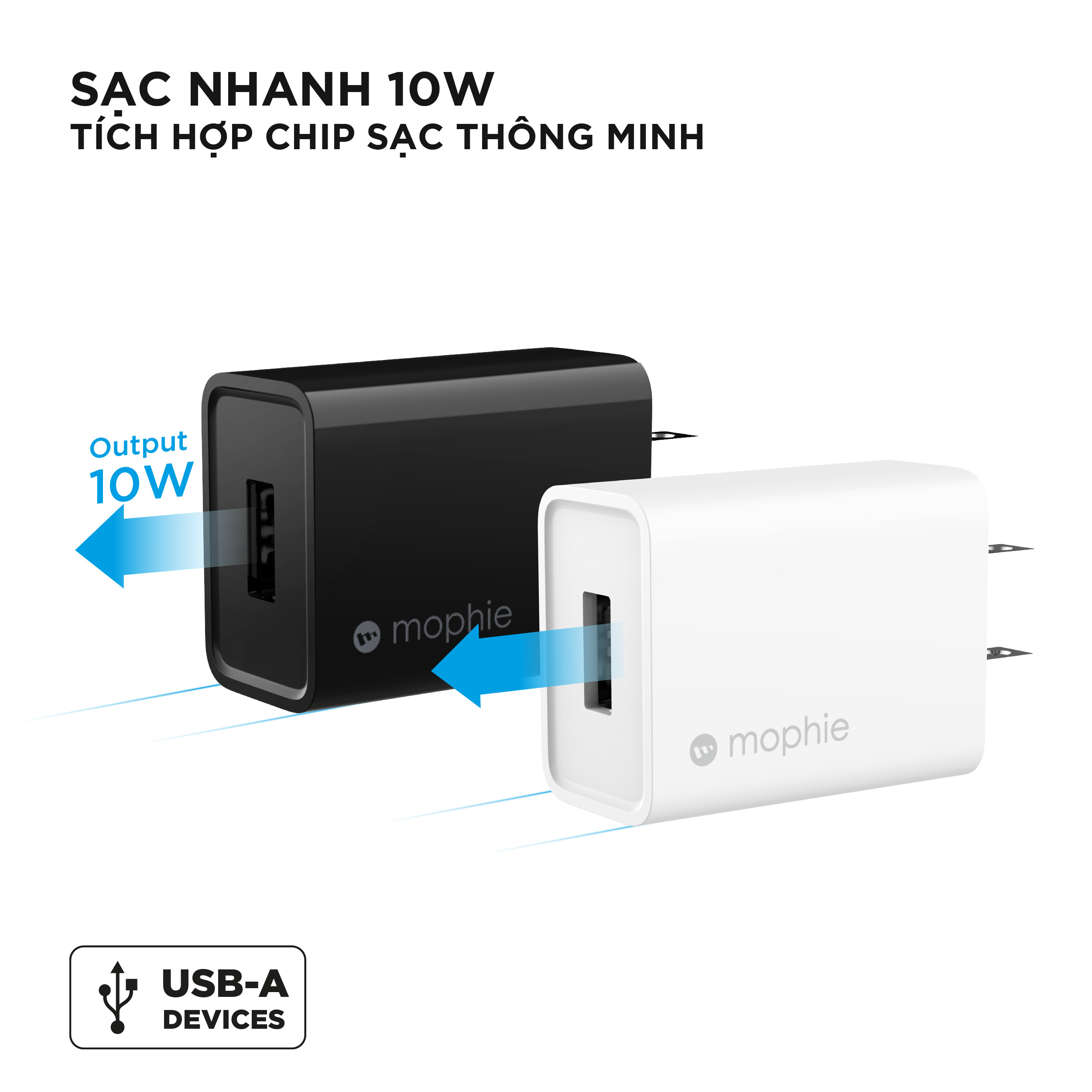 Combo Pin Energizer 10,000mAh UE10043 + Sạc nhanh Mophie 10W kèm Cáp A to Lightning 1M - HÀNG CHÍNH HÃNG