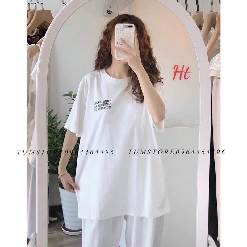 Sét áo chữ youlove quần bom trắng H2U467