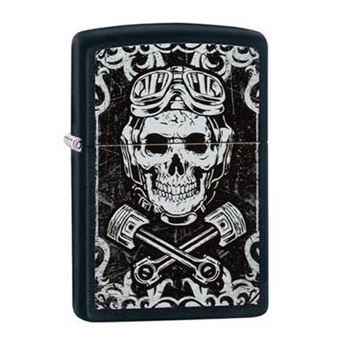 Bật Lửa Zippo 29088 Skull Wrenches Black Matte