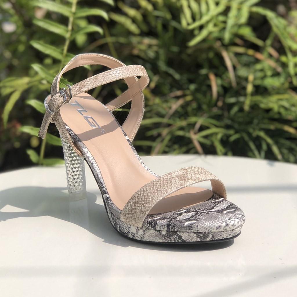 Sandal Nữ Gót Trong Hot Trend 2020 Quai Da 21419