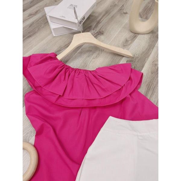 SET LỆCH VAI BÈO HỒNG