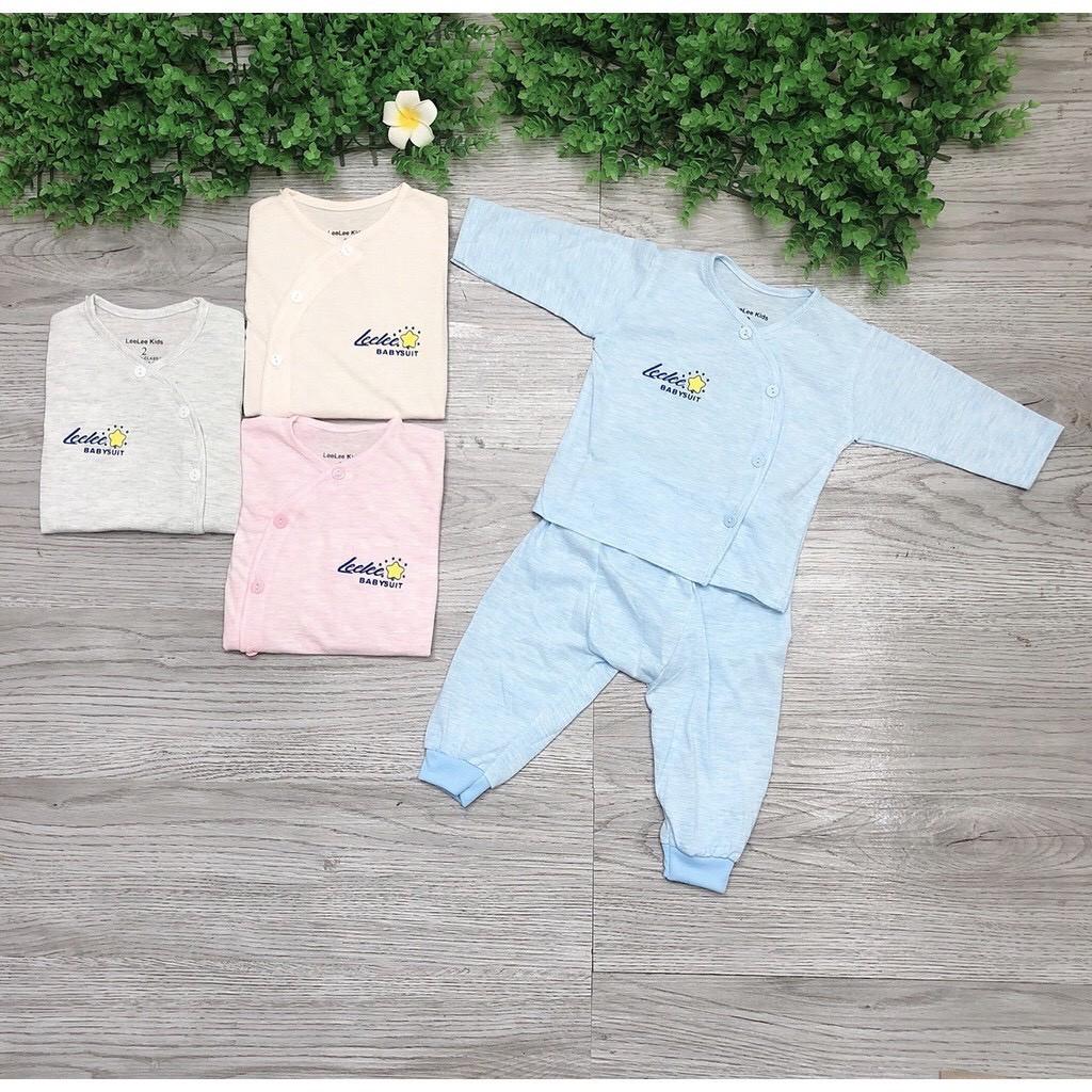 Bộ quần áo sơ sinh dài tay Leelee babysuit cho bé trai, bé gái