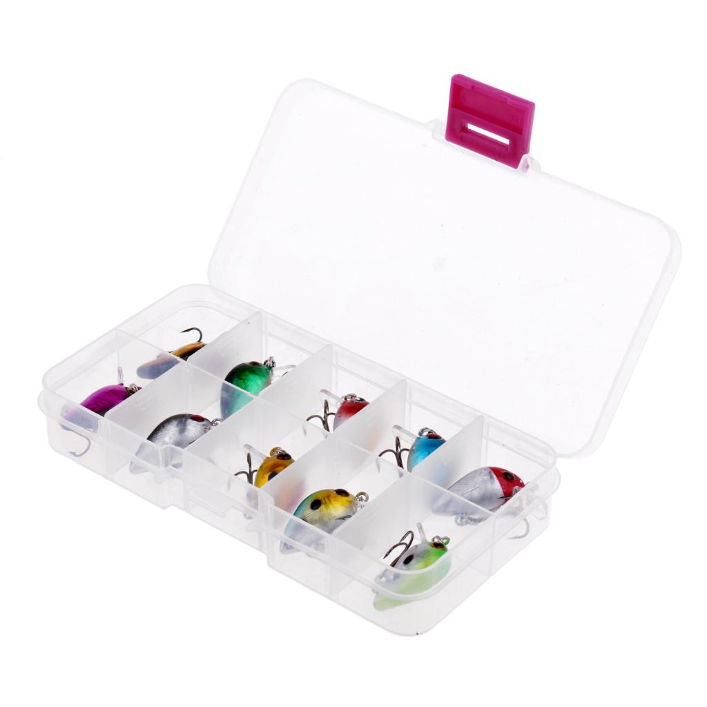 10pcs/lot 2.6cm/2g Plastic Minnow Fishing Lures Bass Crankbait Kit Popper Poper Lure Fishing Tackle Hooks Crankbait Hard Minnow Baits