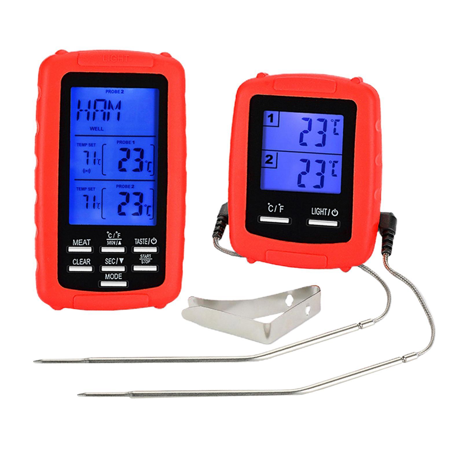 BBQ Food Thermometer Baking Fry Cooking Instant Read LCD Digital Red