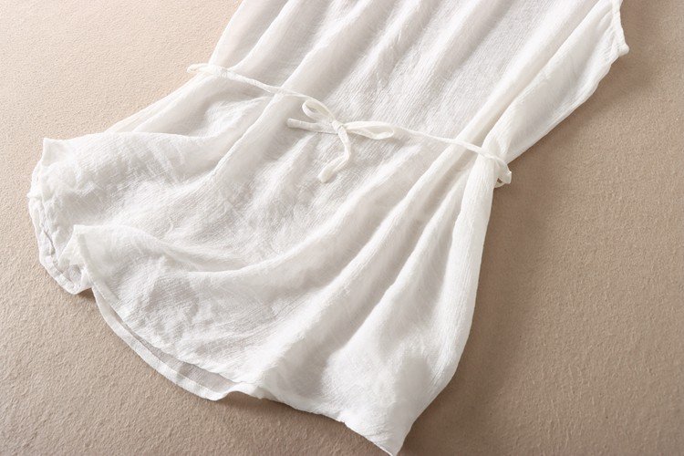 Áo kiểu nữ sát nách, chất liệu đũi mềm mát kèm dây thắt eo cá tính Haint Boutique Ale06