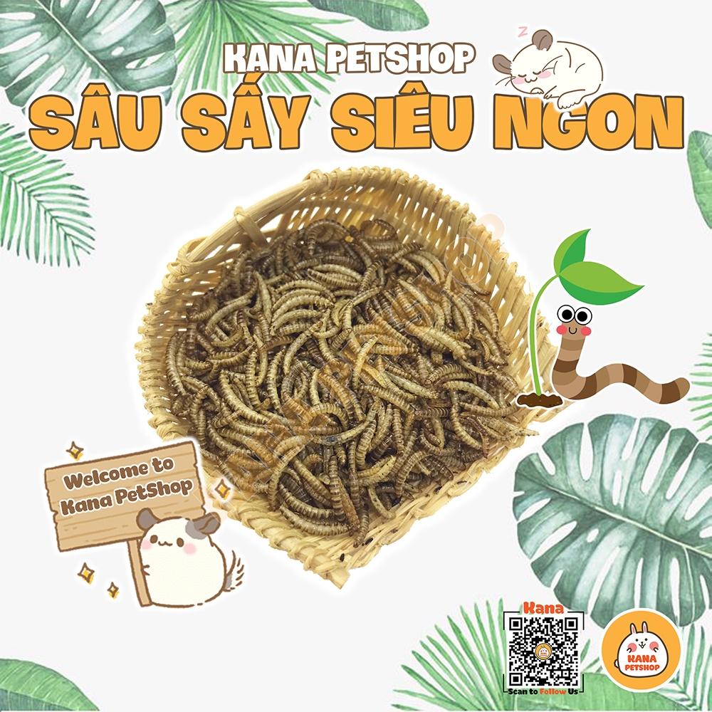Sâu Sấy Khô Hamster Thức Ăn Dặm Sâu Rang Bơ Dinh Dưỡng Bổ Sung Canxi cho Hamter , Nhím , Chim , Sóc ....