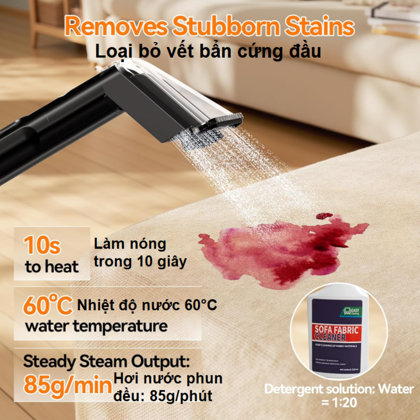 Máy giặt nệm, thảm, sofa bằng hơi nước nóng 4 trong 1 thương hiệu Nga cao cấp DSP KD2065 - Hàng chính hãng