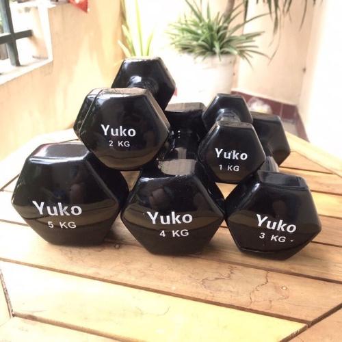 Tạ tay 1KG , 2KG Tạ đơn lõi gang đặc bọc cao su cao cấp 1 KG 2 KG bền tốt tập gym yoga thể dục tại nhà