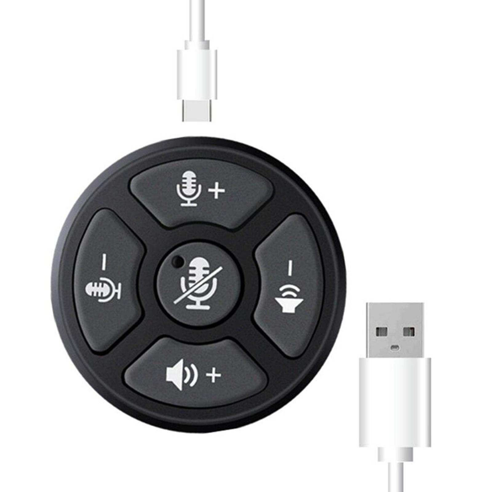 2x USB Conference Microphone w/Mute Button Plug &Play for Meeting Computer