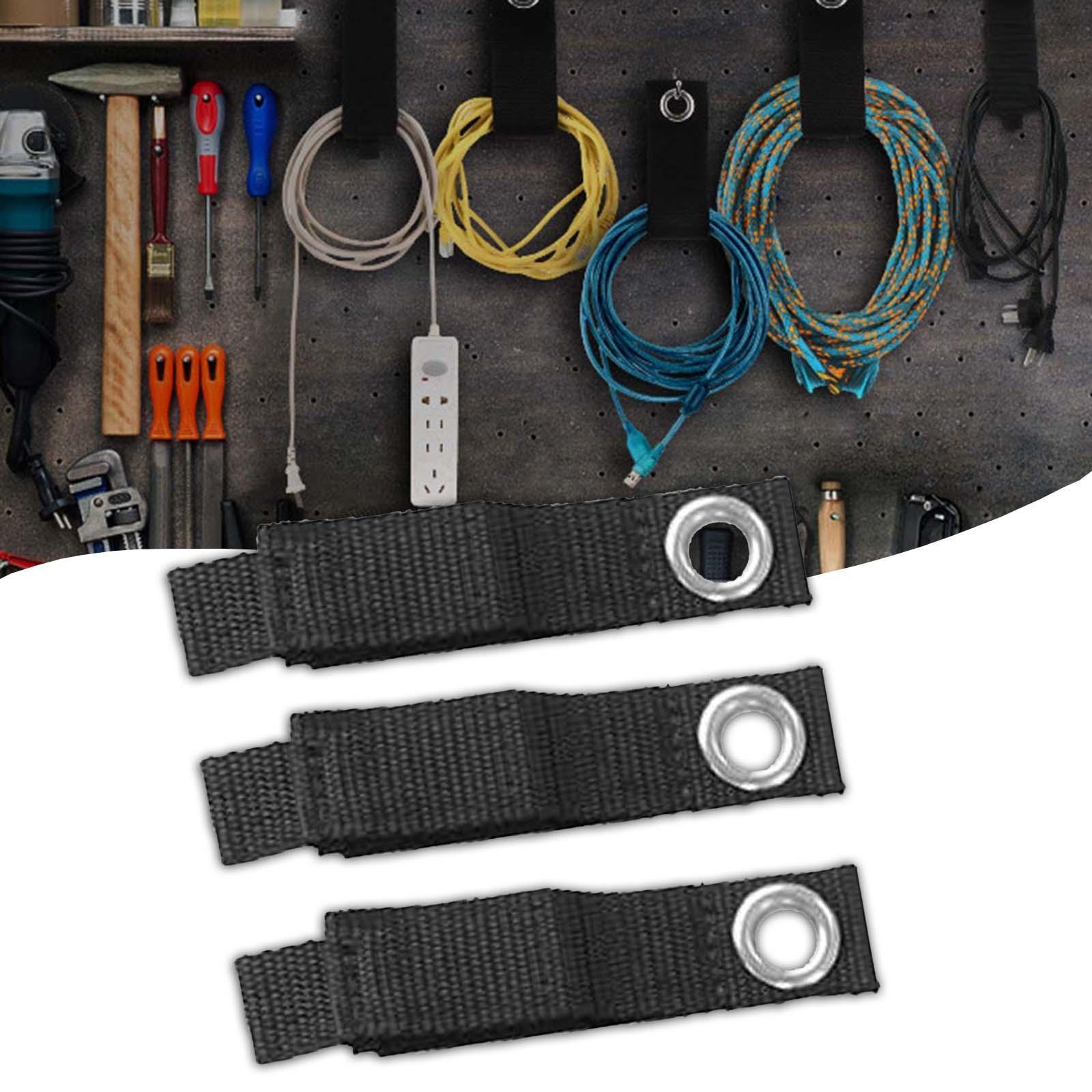 3 Pieces Cable Strap Cord Wrap Wall Nylon Hanger for Garden Tools Ropes Boat